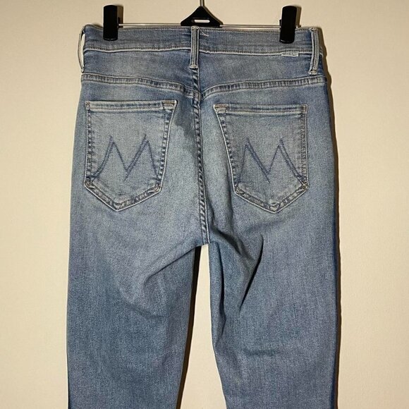 Mother Denim The Stunner Zip Ankle Step Fray Jean in Light Kitty Racer size 26 - Picture 8 of 14